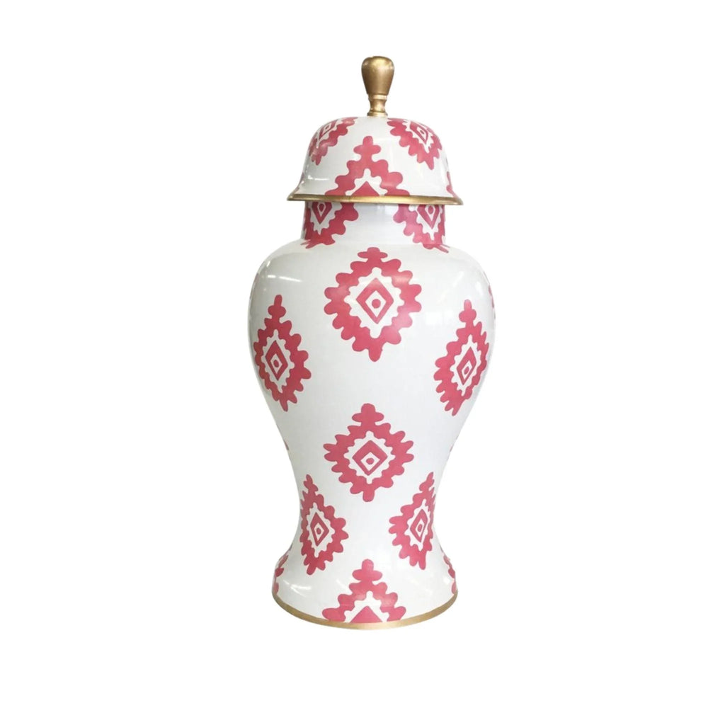 Block Print Ginger Jar - Vases & Jars - The Well Appointed House