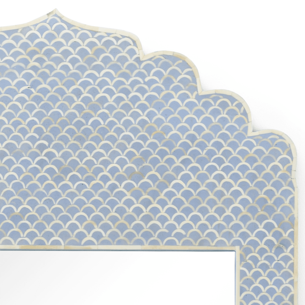 Blue and Cream Wall Mirror - Wall Mirrors - The Well Appointed House