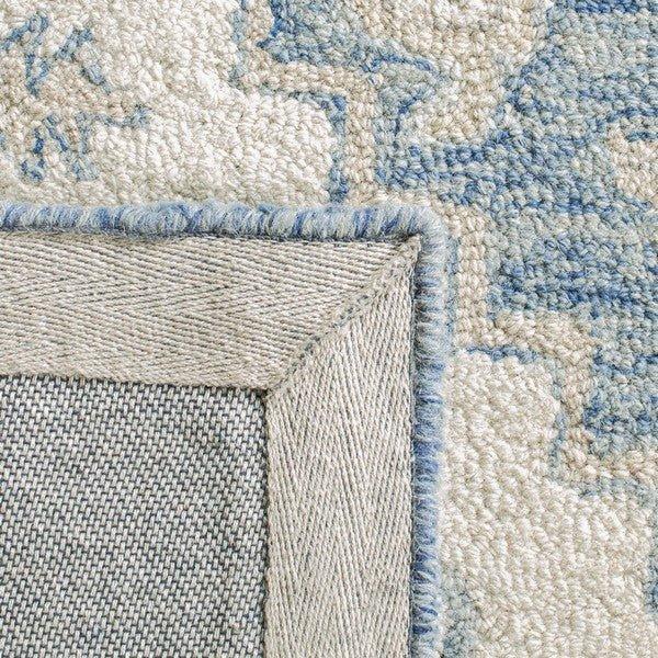 Blue & Ivory Traditional Hand Woven Wool Area Rug – The Well Appointed ...