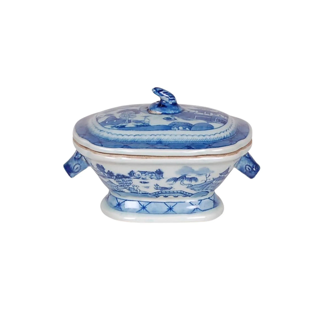 Blue & White Canton Tureen - Decorative Bowls - The Well Appointed House