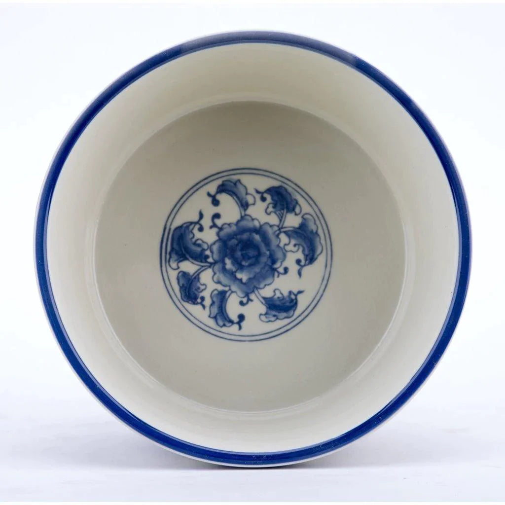 Blue and White Classic Porcelain Dog Bowl - Pet Accessories - The Well Appointed House