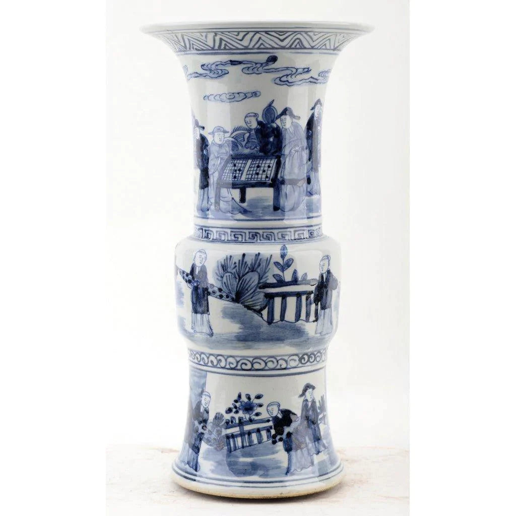 Blue and White Classic Porcelain Vase - Vases & Jars - The Well Appointed House