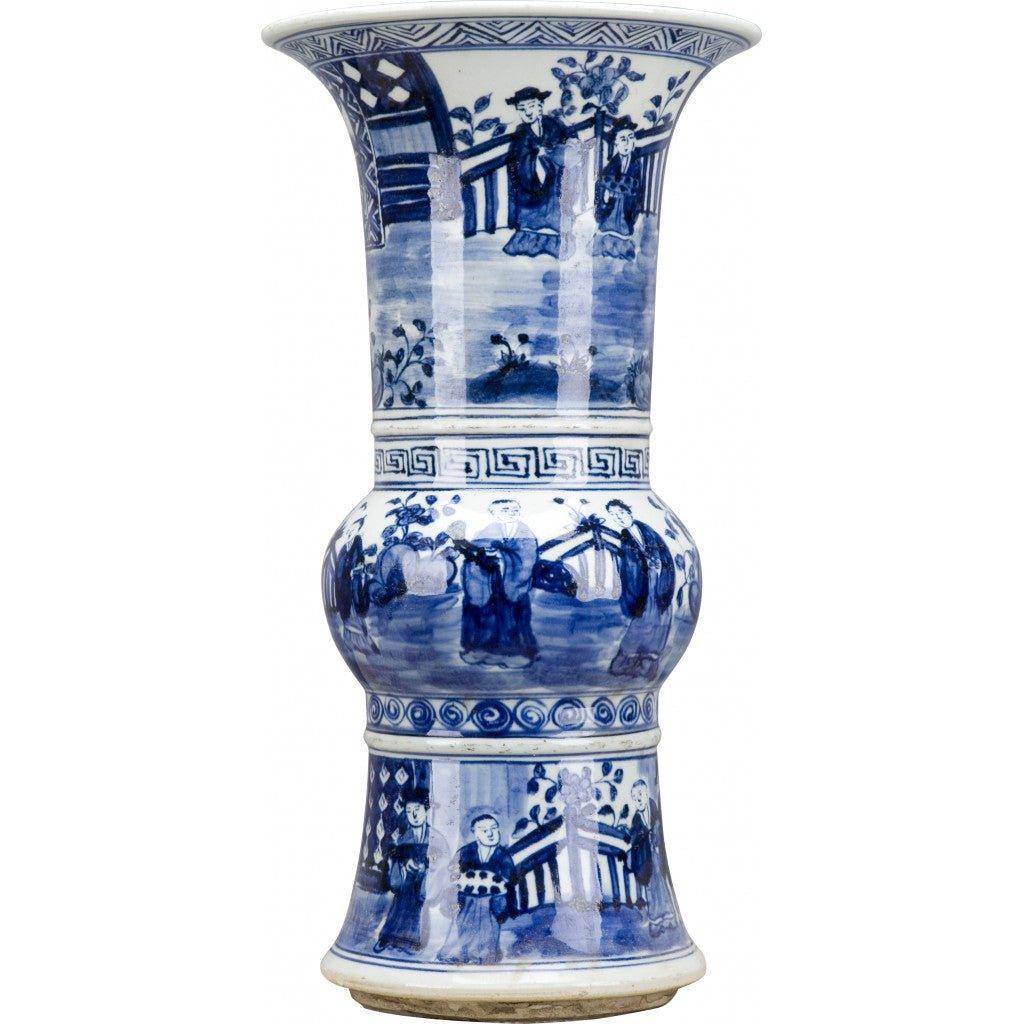 Blue and White Flower Porcelain Vase - Vases & Jars - The Well Appointed House