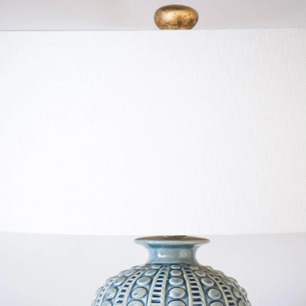 Blue and White Glazed Ceramic Table Lamp - Table Lamps - The Well Appointed House
