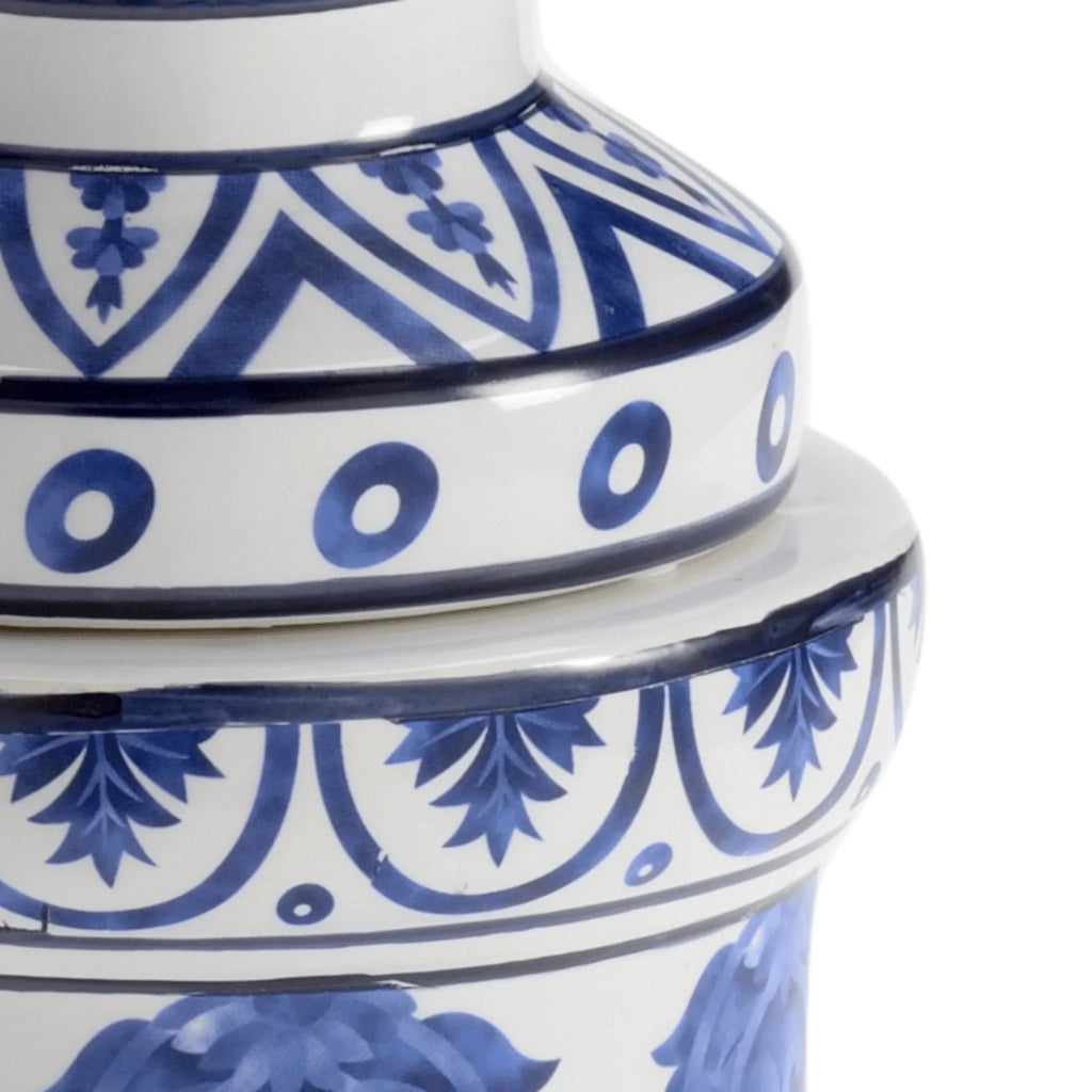 Blue And White Jardiniere Pedestal Mount Planter - Indoor Planters - The Well Appointed House