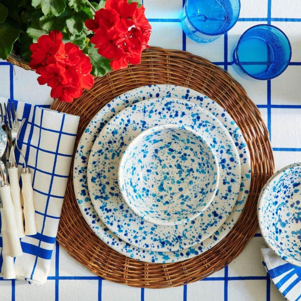 Blue and White Splatter Design Dinnerware Set - Dinnerware - The Well Appointed House