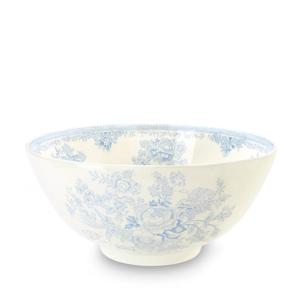 Blue Asiatic Pheasants Footed Bowl - Serveware - The Well Appointed House