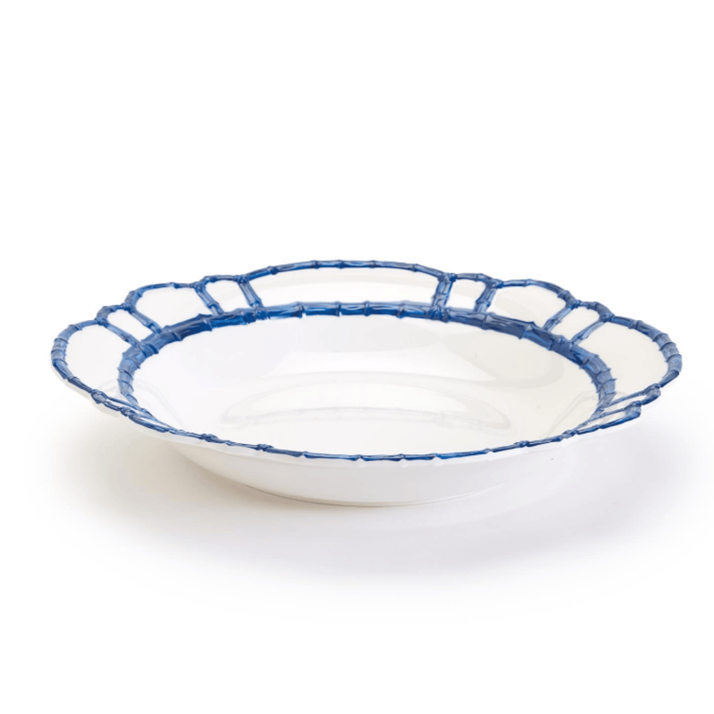 Blue Bamboo Touch Melamine Serving Bowl - Trays & Serveware - The Well Appointed House