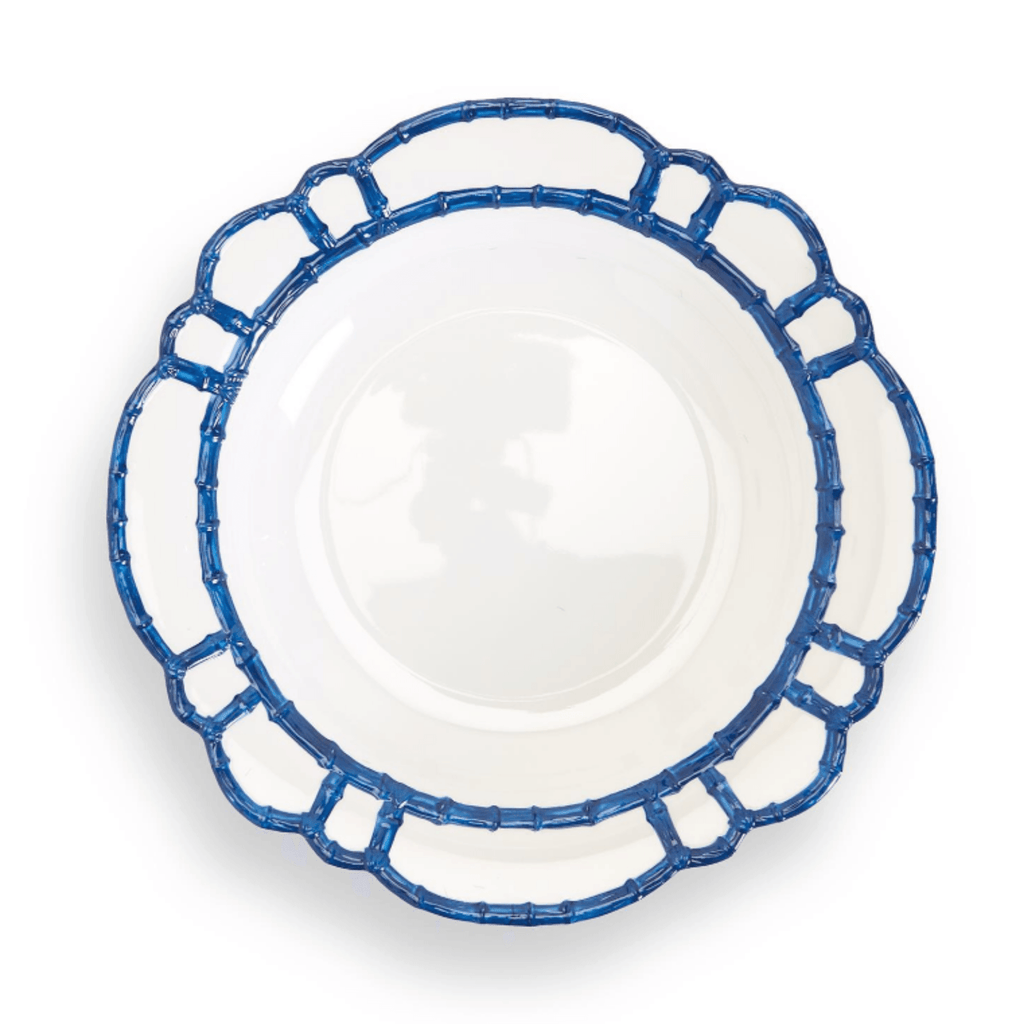 Blue Bamboo Touch Melamine Serving Bowl - Trays & Serveware - The Well Appointed House