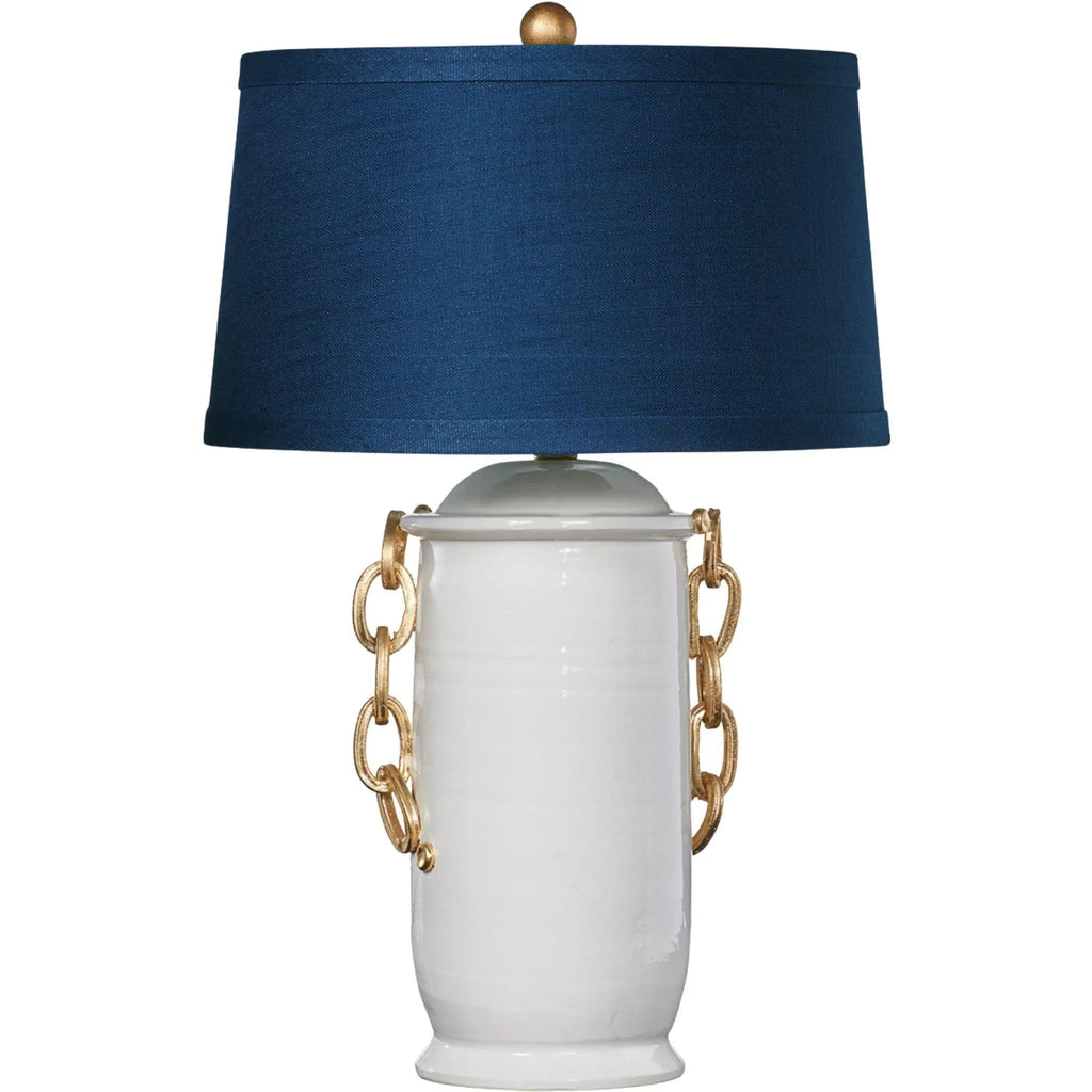 Blue Chanel Table Lamp with Shade - Table Lamps - The Well Appointed House