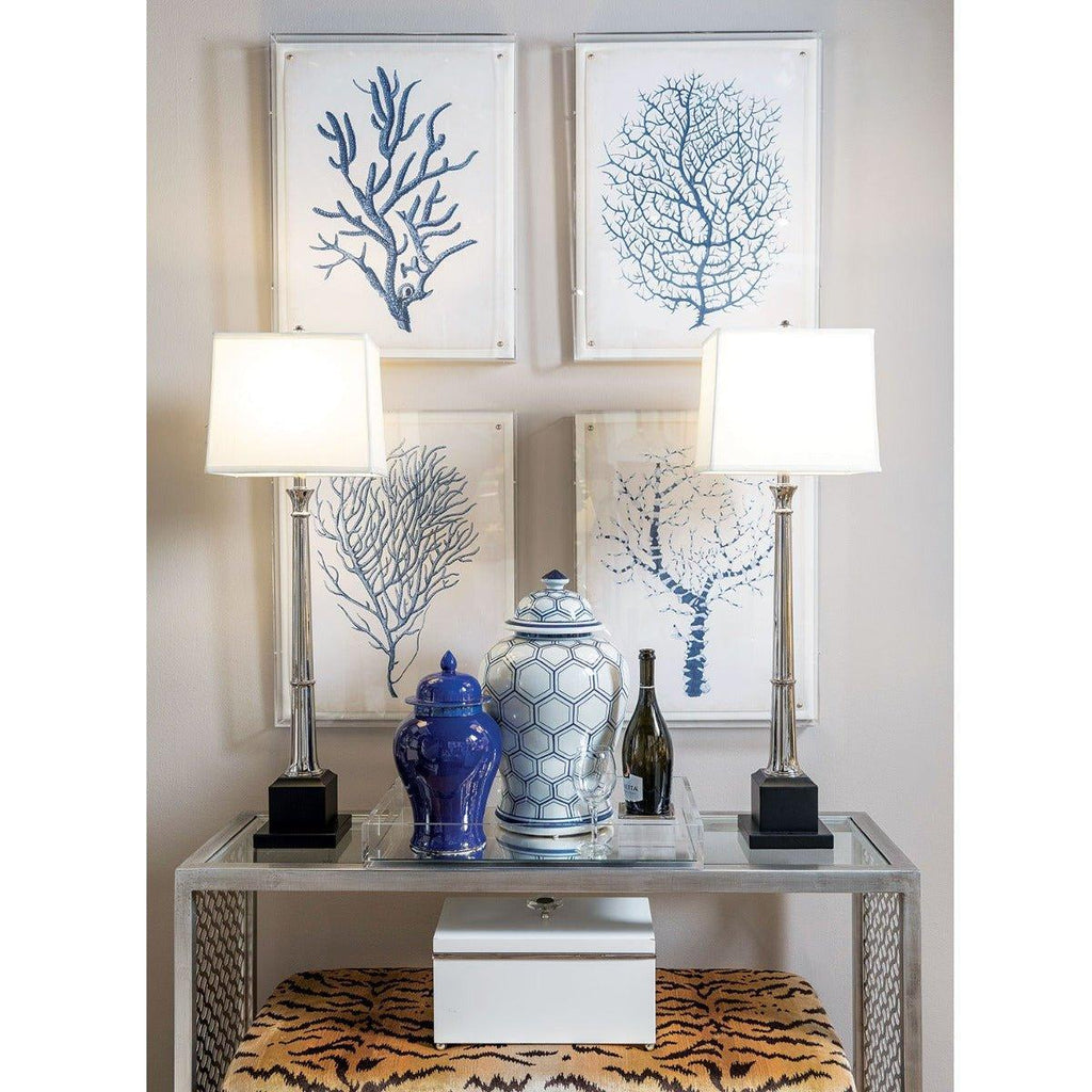 Blue Coral IV Giclee Print in Lucite Shadow Box - Framed Objects, Maps & Posters - The Well Appointed House