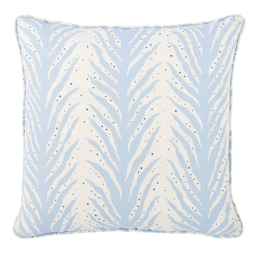 Blue Creeping Fern Square Throw Pillow - Pillows - The Well Appointed House