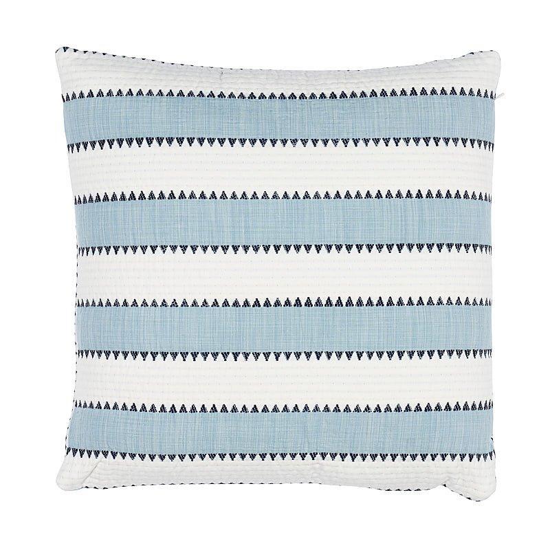 Blue Isolde Sawtooth Stripe 20" Throw Pillow - Pillows - The Well Appointed House