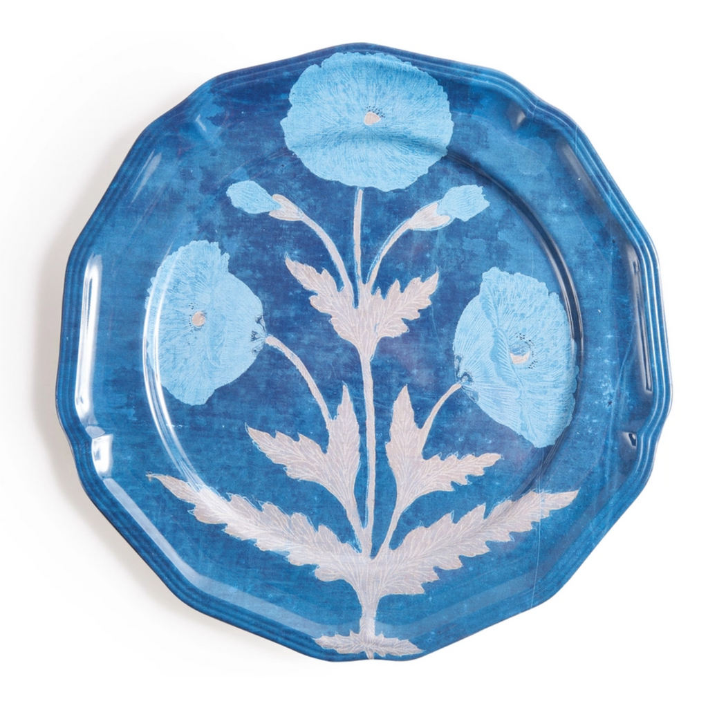 Set of Four Blue Poppy Side Plates - The Well Appointed House