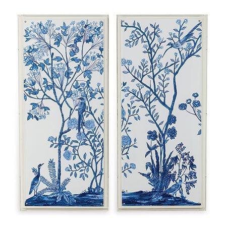 Blue Traditional Chinoiserie I Framed Wall Art - Paintings - The Well Appointed House