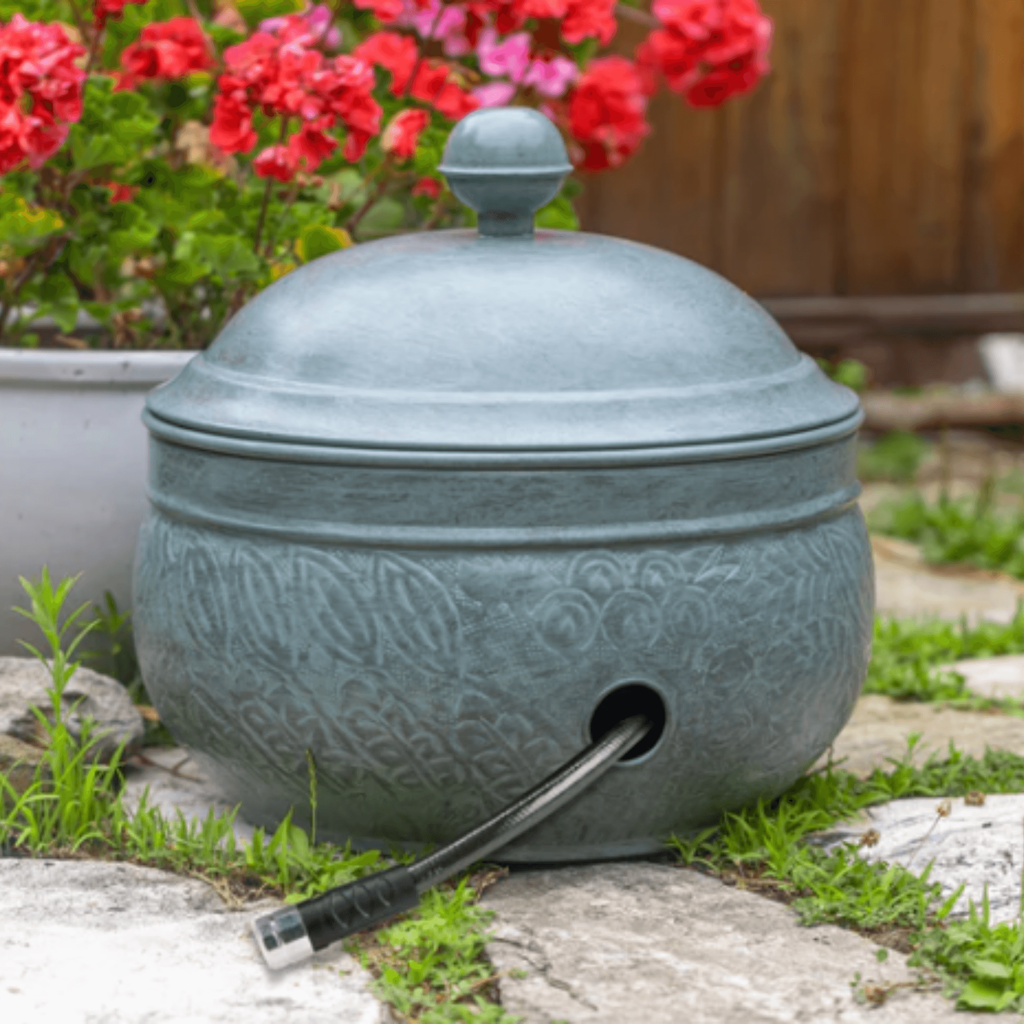 plant pot with lid Good Directions 457-458 Key West Hose Pot with Lid