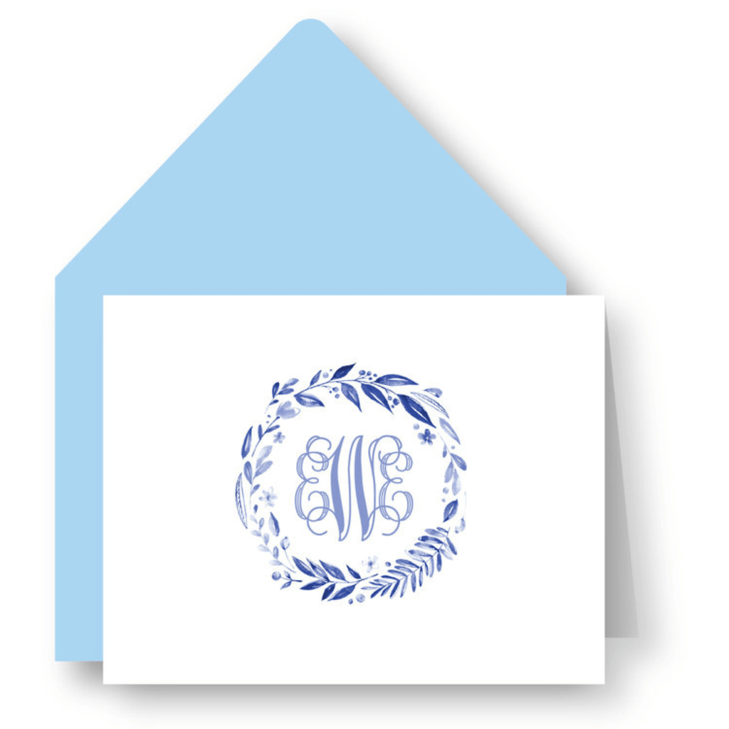 Bluebell Personalized Folded Notes - D41 - CR6 - Stationery - The Well Appointed House