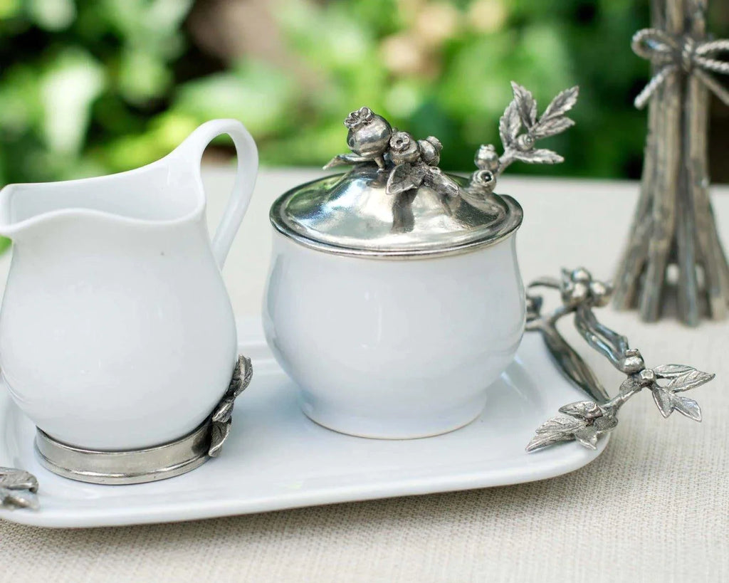 Blueberry Creamer Set Serveware in Stoneware and Pewter - Serveware - The Well Appointed House