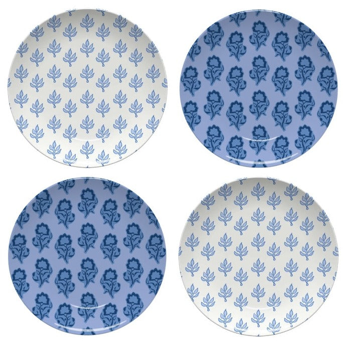 Flora Maya Blue Plate, Set of 4 - The Well Appointed House