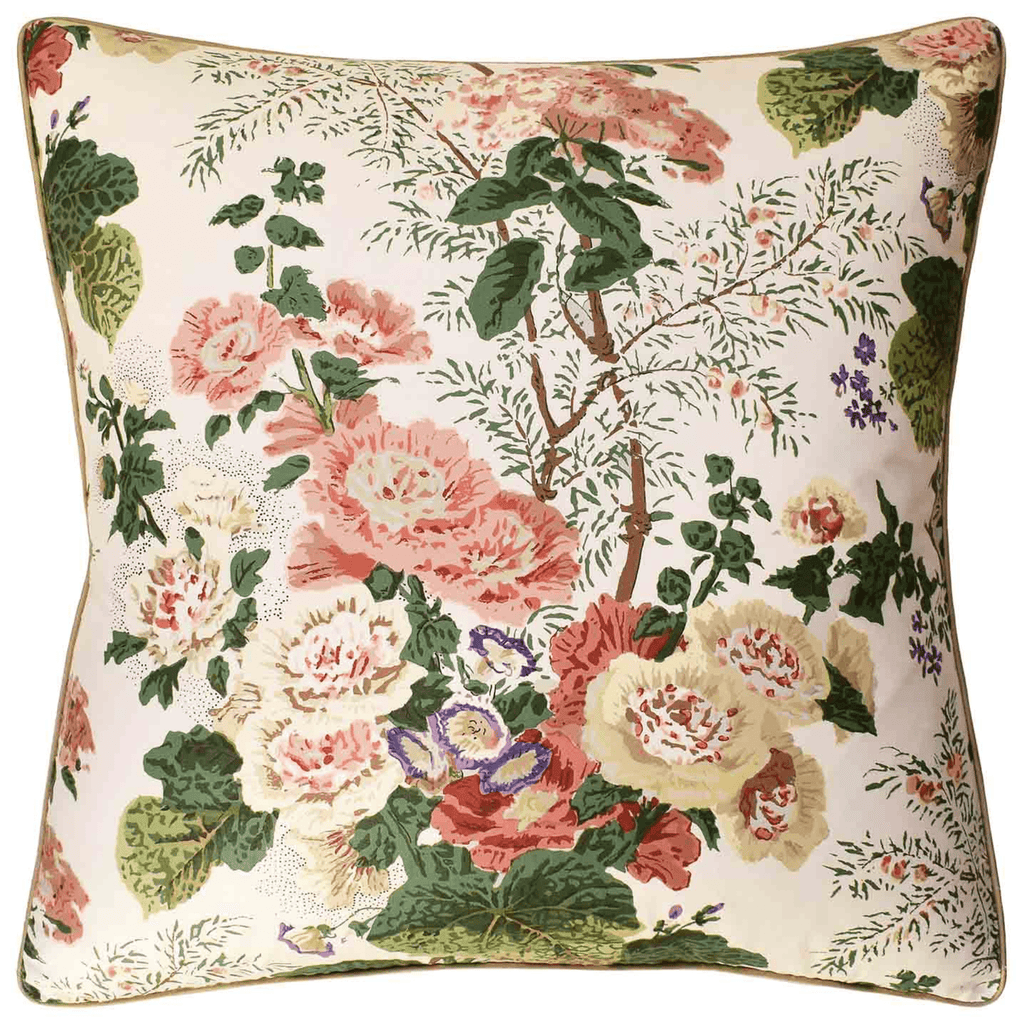 Blush Floral Althea Print Throw Pillow - Pillows - The Well Appointed House