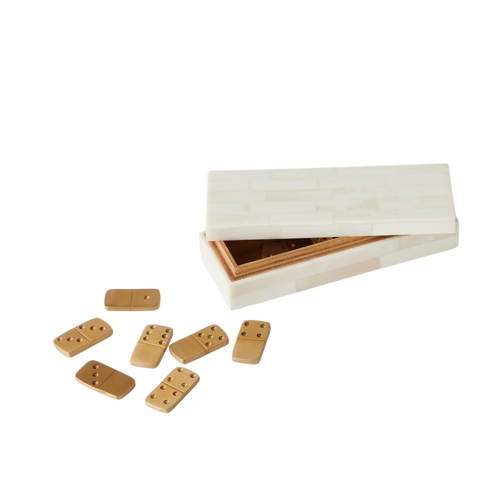 Ivory Boxed Bone Domino Set - The Well Appointed House