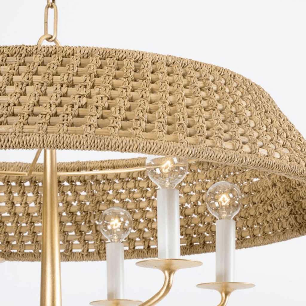 Bradley Natural Woven Chandelier - Available in Two Sizes - Chandeliers & Pendants - The Well Appointed House