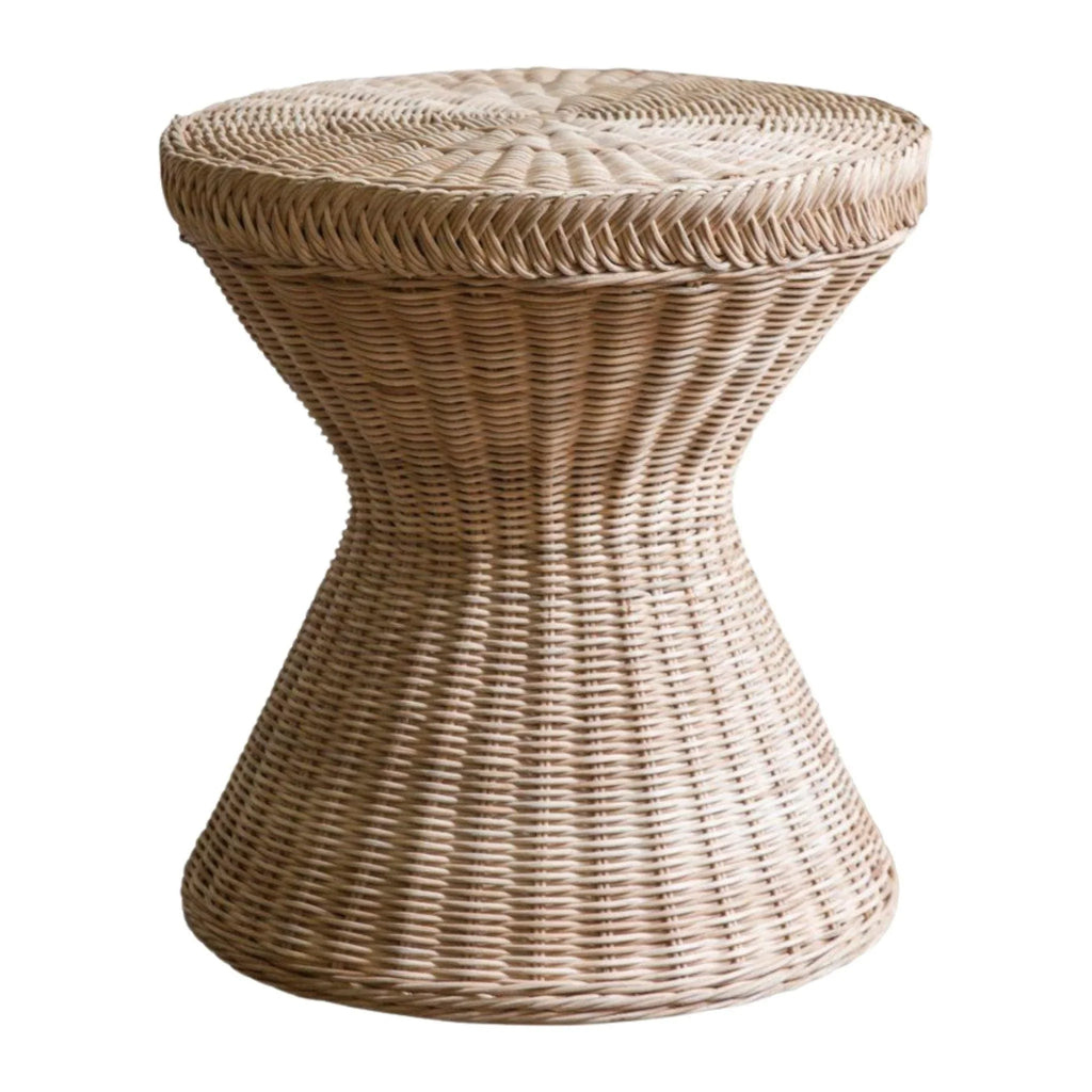 Braided Chatham Hourglass Wicker Side Table - Side & Accent Tables - The Well Appointed House