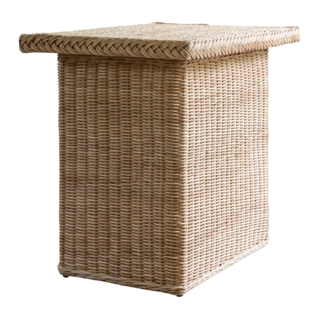 Braided Wicker Chatham Rectangular Side Table - Side & Accent Tables - The Well Appointed House