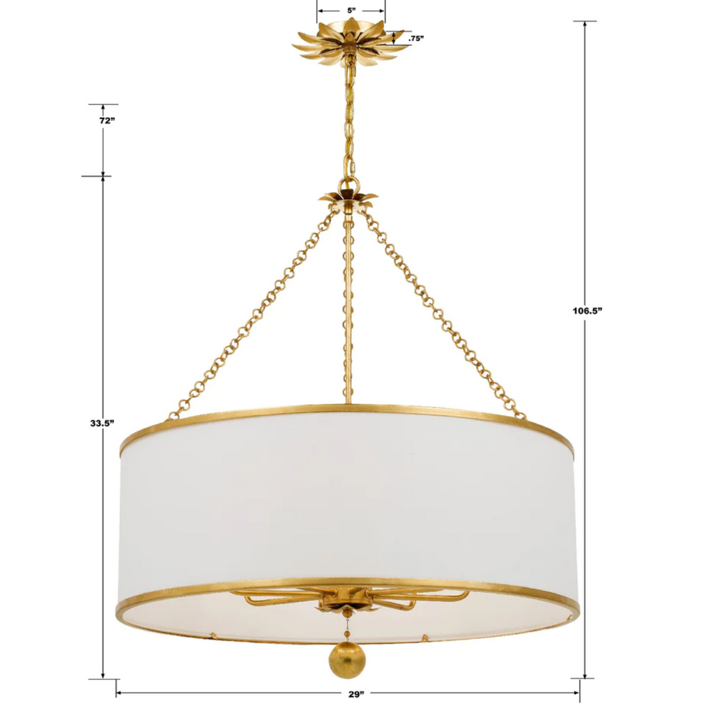 Broche 8 Light Chandelier - The Well Appointed House