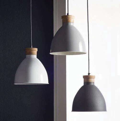 Brody White Enamel Pendant Light - - The Well Appointed House