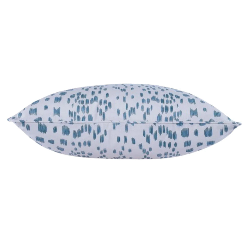 Brunschwig & Fils Les Touches Speckled Aqua Cotton Decorative Pillow - Pillows - The Well Appointed House