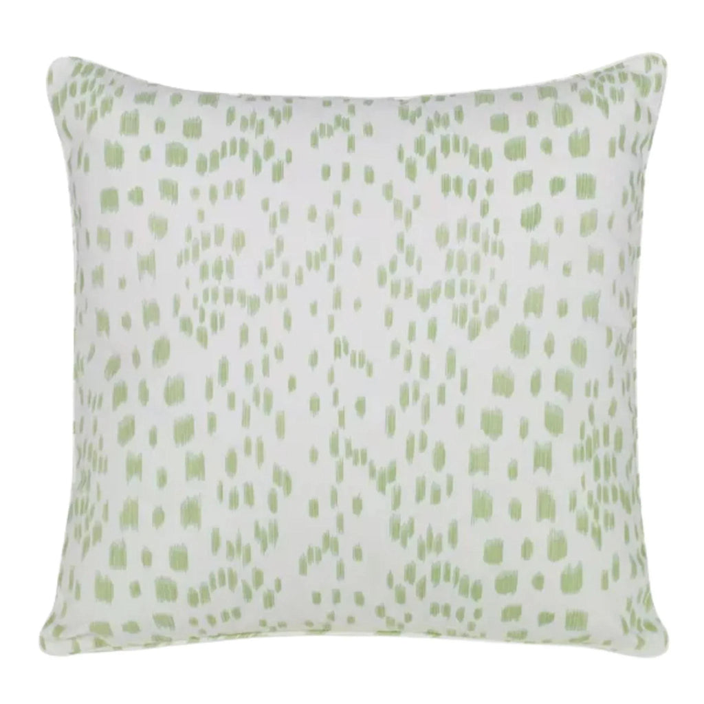 Brunschwig & Fils Les Touches Speckled Peridot Green Cotton Decorative Pillow - Pillows - The Well Appointed House