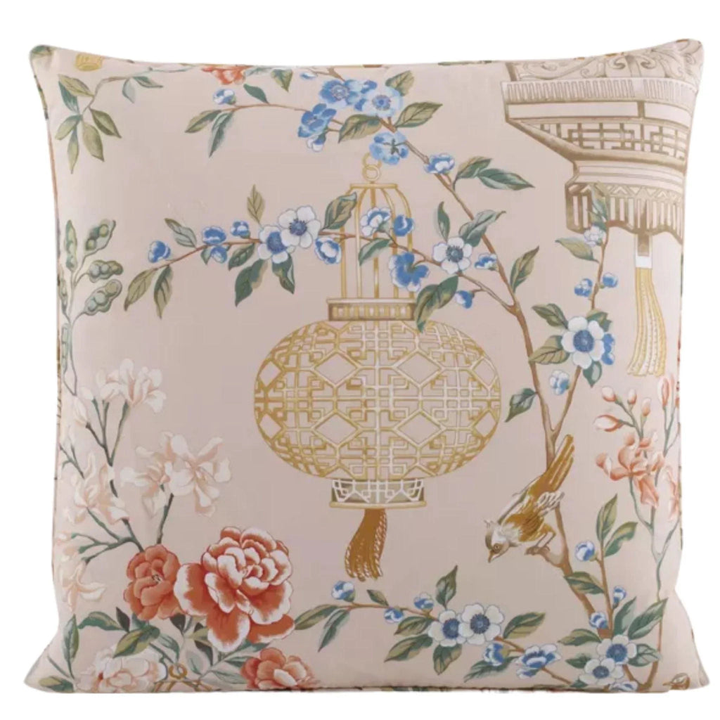 Brunschwig & Fils Petal Pink Jardin Floral Decorative Throw Pillow - Pillows - The Well Appointed House