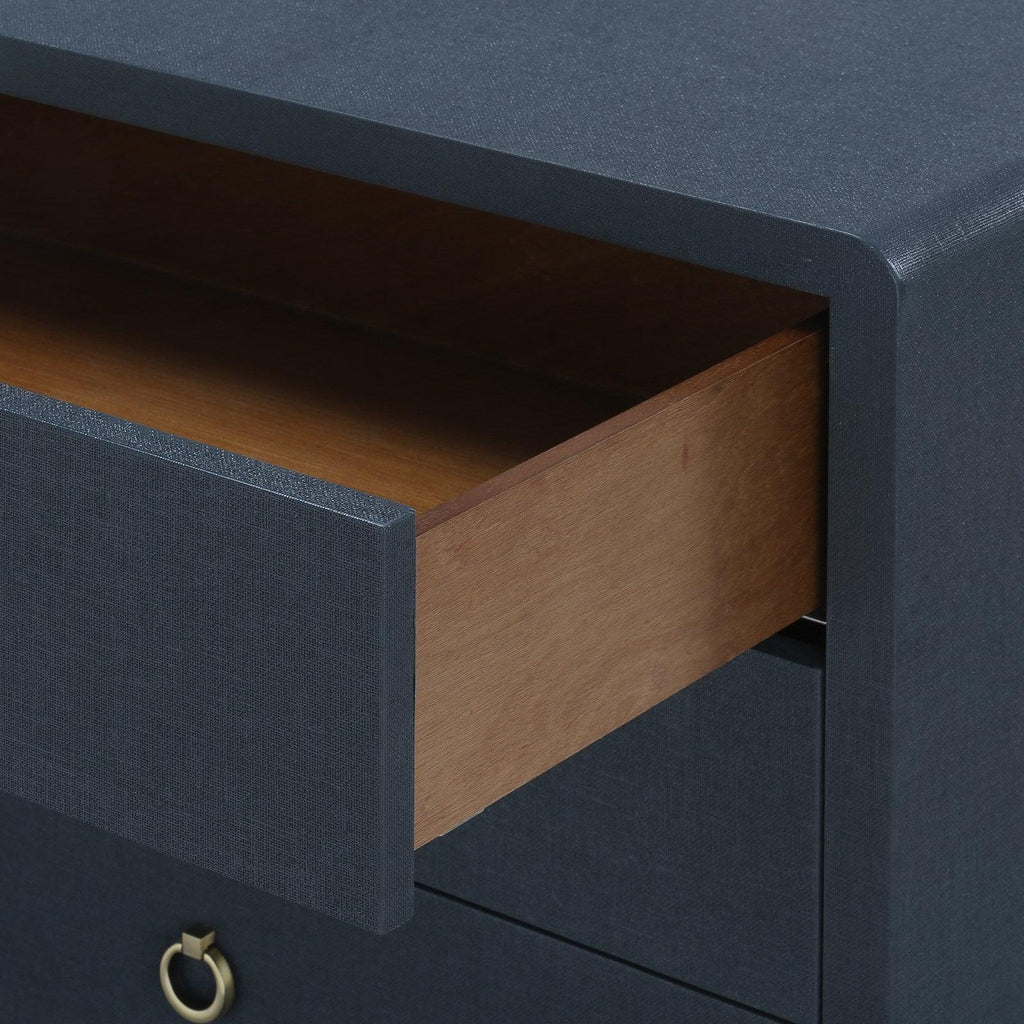 Bryant 3-Drawer Side Table in Blue Steel - Side & Accent Tables - The Well Appointed House