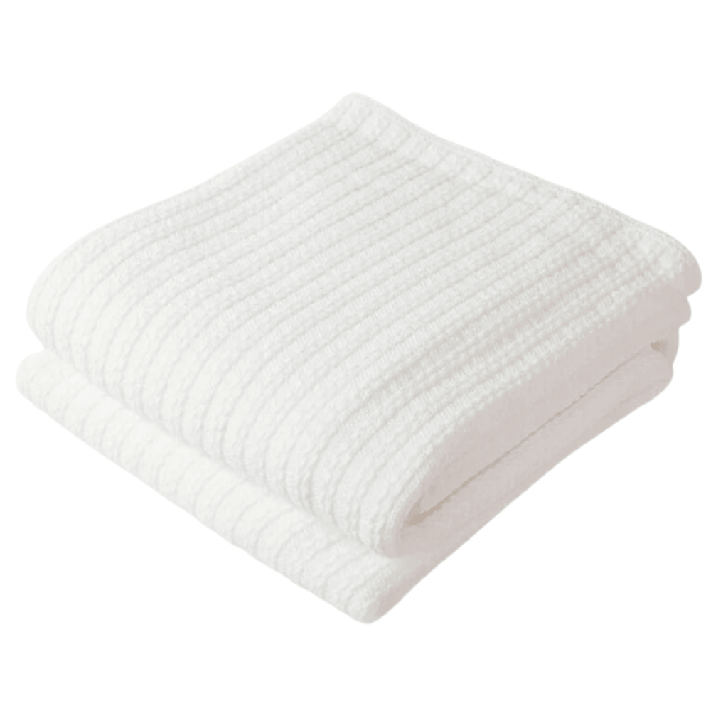 Cable Knit Blanket in Bright White - Available In Multiple Sizes - Throw Blankets - The Well Appointed House