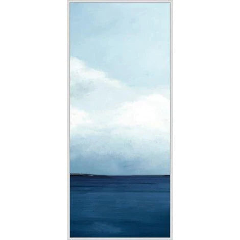 Calm Horizon Panel 2 Canvas Wall Art With Silver Floater Frame - Paintings - The Well Appointed House