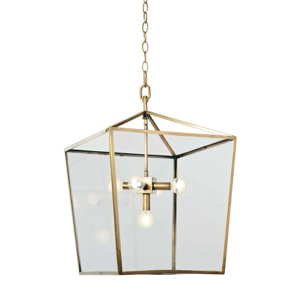 Camden Lantern (Natural Brass) - Chandeliers & Pendants - The Well Appointed House