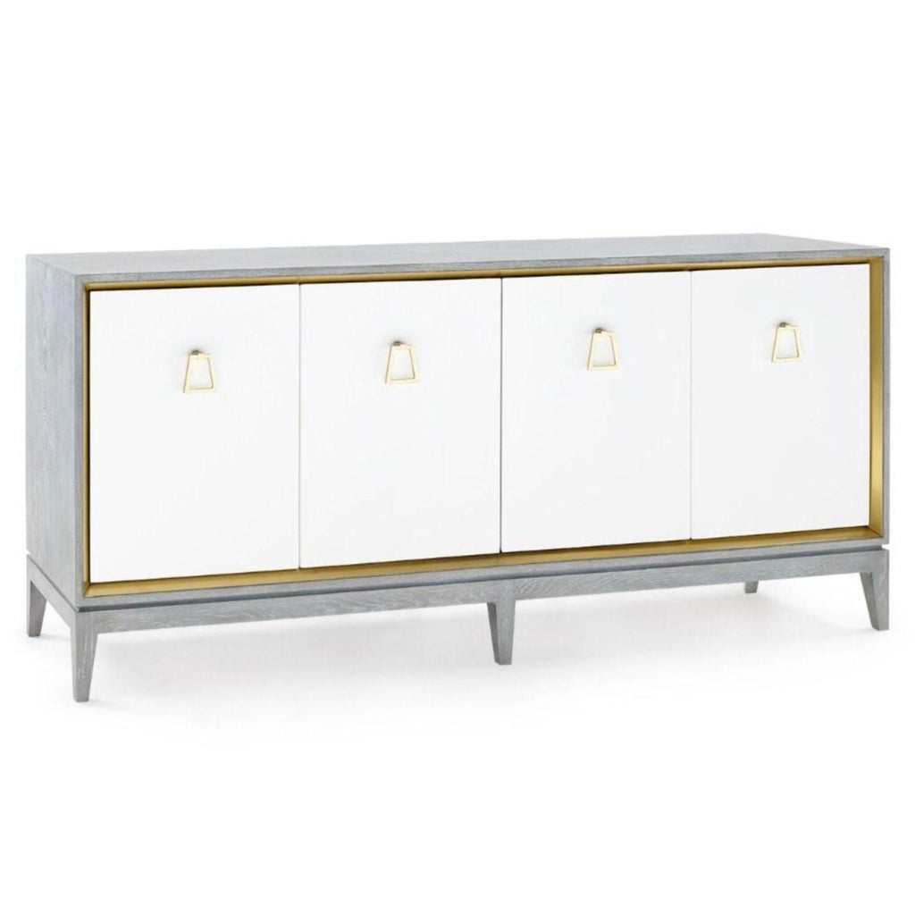 Cameron Four Door Cabinet in Soft Gray - Buffets & Sideboards - The Well Appointed House