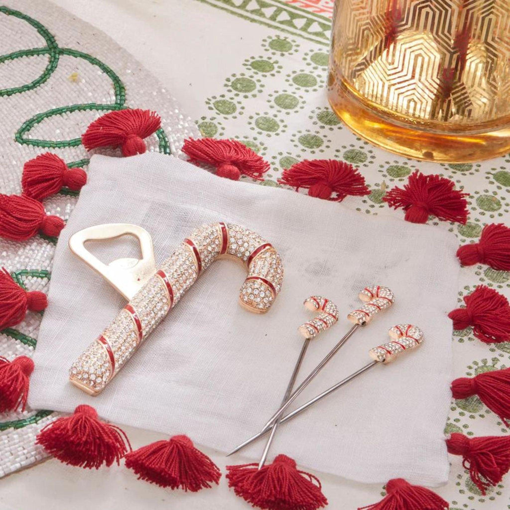 Candy Cane Bottle Opener - Christmas Bar Tools & Accessories - The Well Appointed House