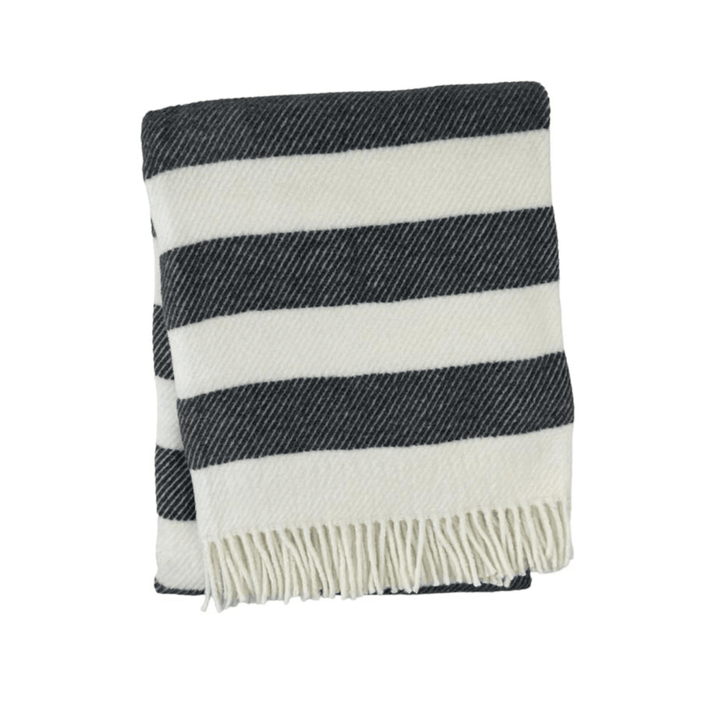 Candy Stripe Fringed Throw - Throw Blankets - The Well Appointed House