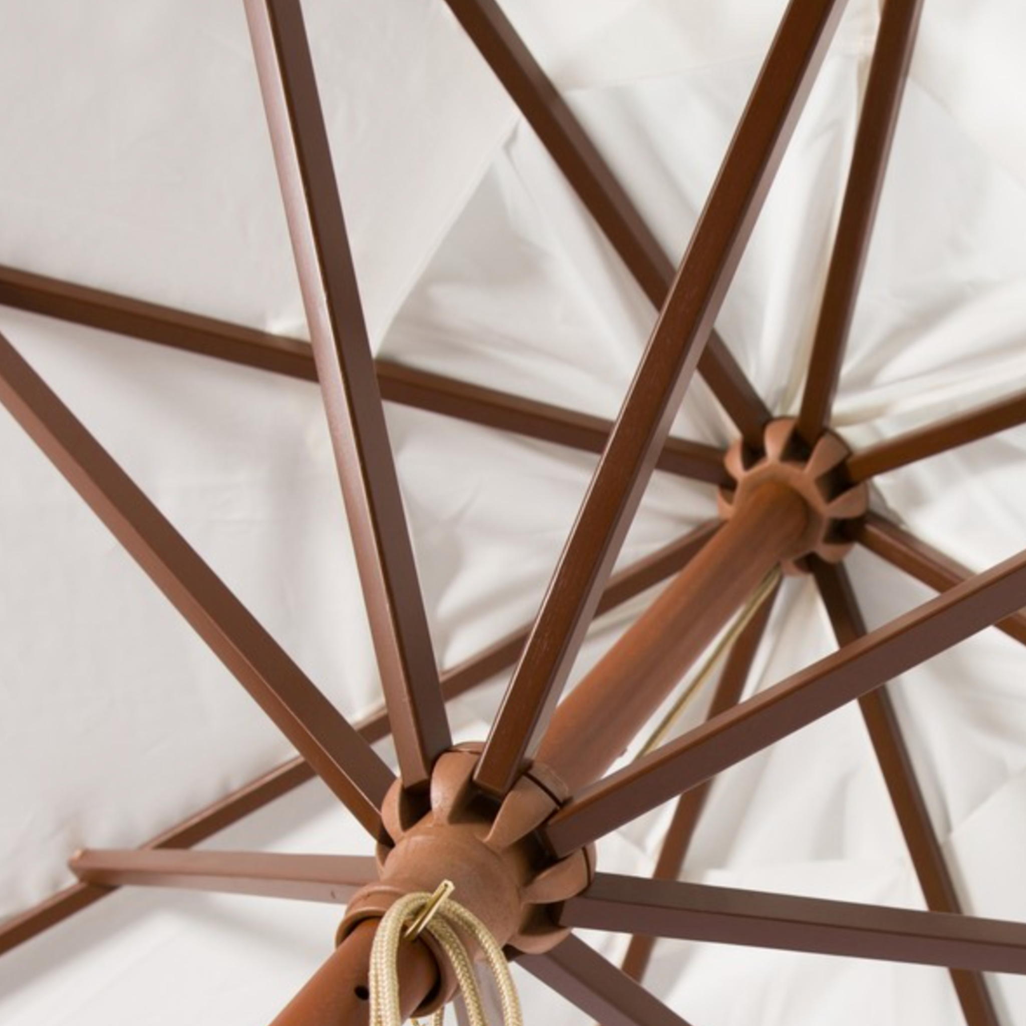 Cannes 11Ft Wooden Pulley Market Umbrella Cannes 11Ft Wooden Pulley Market Umbrella