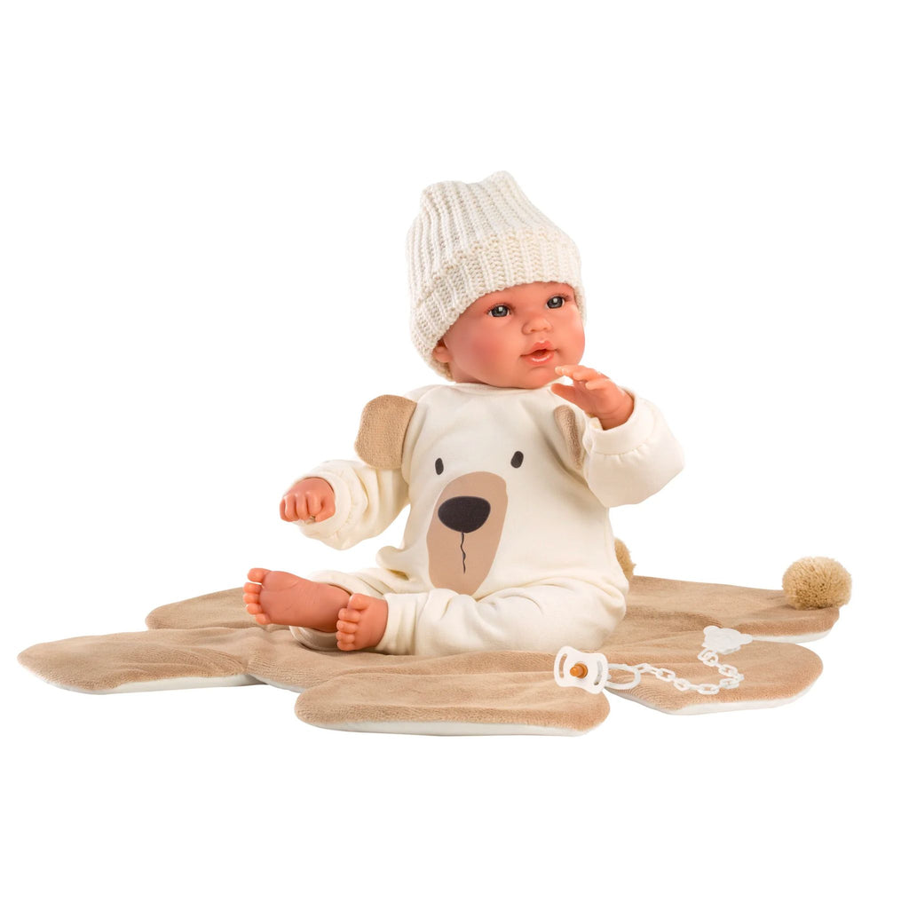 Newborn Doll Carlos with Bear Blanket-The Well Appointed House