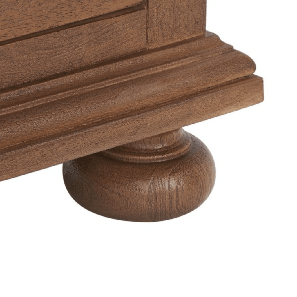 Carved Three Drawer Mahogany Nightstand - Nightstands & Chests - The Well Appointed House