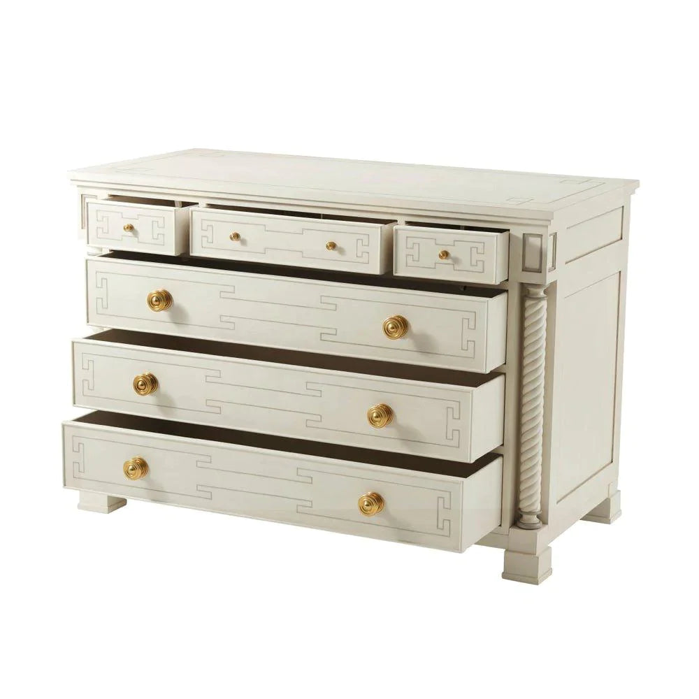 Cecil Chest of Drawers in Salted White Finish - Nightstands & Chests - The Well Appointed House