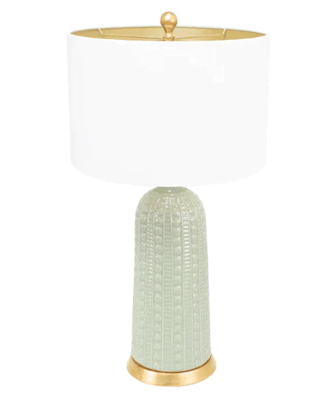 Celadon Glazed Tapered Ceramic Urn Table Lamp - Table Lamps - The Well Appointed House