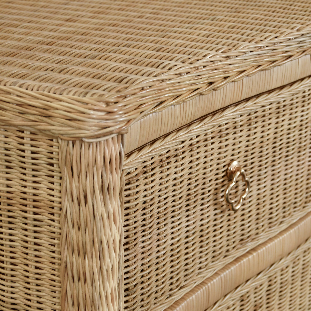 Celine Four Drawer Rattan Chest - The Well Appointed House