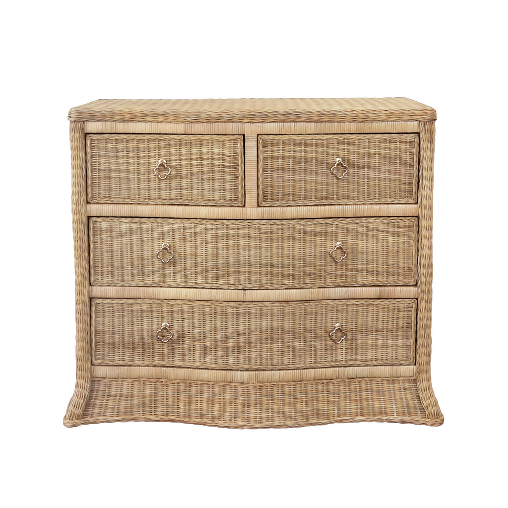 Celine Four Drawer Rattan Chest - The Well Appointed House