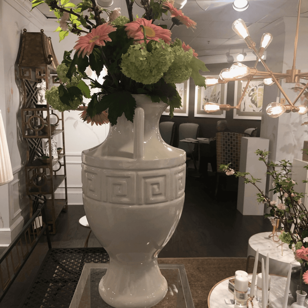 Ceramic Grecian Urn in White - Vases & Jars - The Well Appointed House