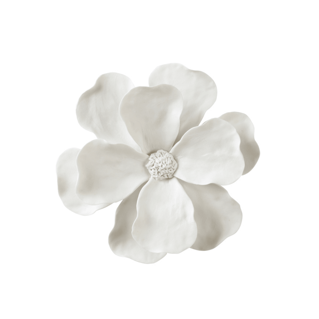 Ceramic White Camellia Wall Flower - Decorative Objects - The Well Appointed House