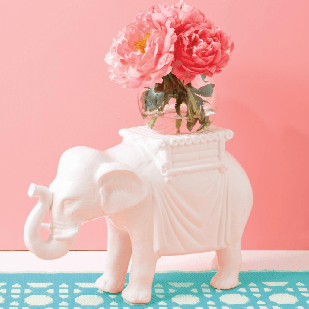 Ceramic White Elephant Sculpture - Side & Accent Tables - The Well Appointed House